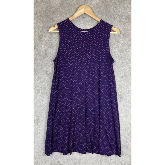 Nicole Miller | Dresses | Nicole Miller Dress Womens Small Blue Red Polka  Dot Sleeveless Stretch 7766 | Poshmark